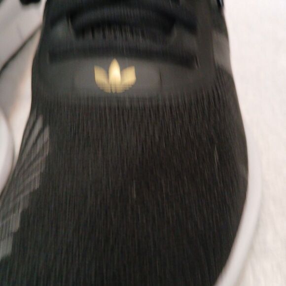 Adidas Originals Swift Run Black/Gray Gold Logo Womens 8 FW1645 Athletic Shoes - Picture 15 of 16